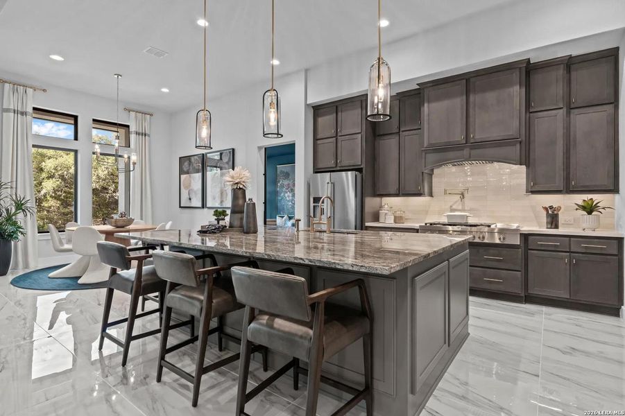 Furnished interior view inside a new home in Shavano Highlands, San Antonio (Image 11).