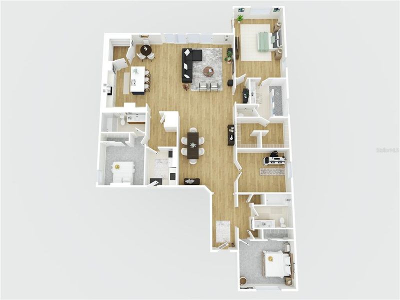 2D floor plan layout of this home in Foothills Preserve, Mount Dora, FL (Image 5).