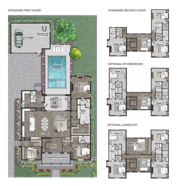 2D floor plan layout for the The Blossom by Element Home Builders in The Grove, Oakland, FL (Image 3). 2D floor plan layout for the The Blossom by Element Home Builders in The Grove, Oakland, FL (Image 3).