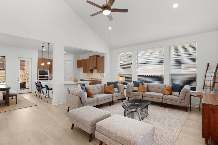 Representative furnished interior of a home built from the Grace by Chesmar Homes in Parkside on the River, Georgetown (Image 5). Representative furnished interior of a home built from the Grace by Chesmar Homes in Parkside on the River, Georgetown (Image 5).