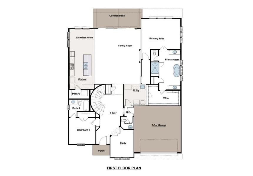 2D floor plan layout of this home in Bluffview Reserve, Leander, TX (Image 3). 2D floor plan layout of this home in Bluffview Reserve, Leander, TX (Image 3).