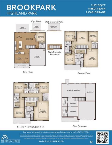 2D floor plan layout of this home in Highland Park, Stonecrest, GA (Image 4).