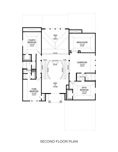 2D floor plan layout for the Northhaven FSW by First Texas Homes in Birdsong, Mansfield, TX (Image 4). 2D floor plan layout for the Northhaven FSW by First Texas Homes in Birdsong, Mansfield, TX (Image 4).