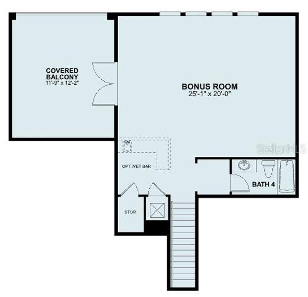 2D floor plan layout of this home in Ravencliffe, Oviedo, FL (Image 3).