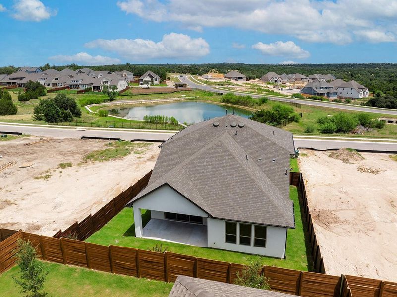 Exterior details and patio area of a home in Provence - 60', Austin (Image 21).