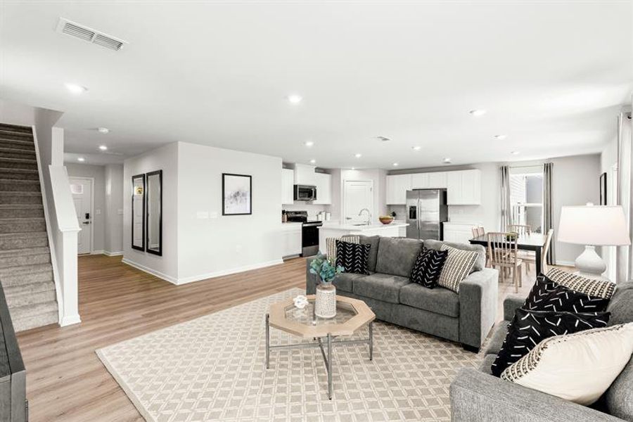 Representative furnished interior of a home built from the Woodford by Ryan Homes in Liberty Grove Single Family Homes, China Grove (Image 16). Representative furnished interior of a home built from the Woodford by Ryan Homes in Liberty Grove Single Family Homes, China Grove (Image 16).