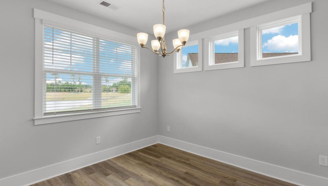 Representative unfurnished interior of a home built from the MADISON by D.R. Horton in The Grove at Blake Farm, Wilmington (Image 10). Representative unfurnished interior of a home built from the MADISON by D.R. Horton in The Grove at Blake Farm, Wilmington (Image 10).