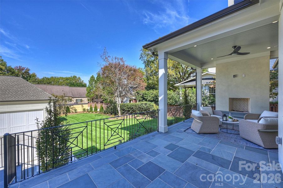 Exterior details and patio area of a home in , Charlotte (Image 27).