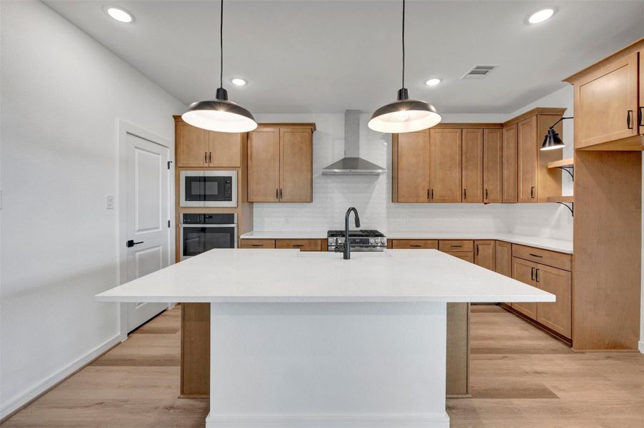 Gourmet island kitchen