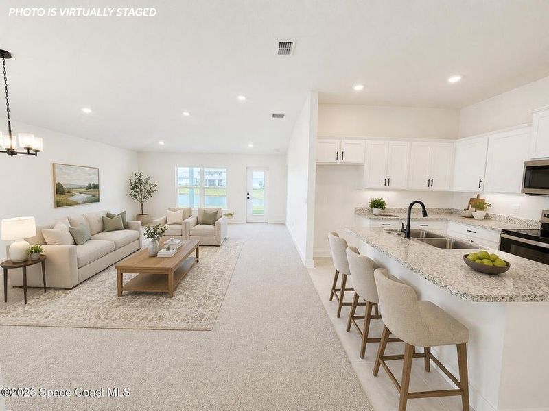 Furnished interior view inside a new home in St. John's Preserve, Palm Bay (Image 7).