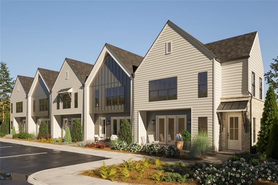 Front exterior of a new home in , Braselton, GA, highlighting curb appeal (Image 1). Front exterior of a new home in , Braselton, GA, highlighting curb appeal (Image 1).