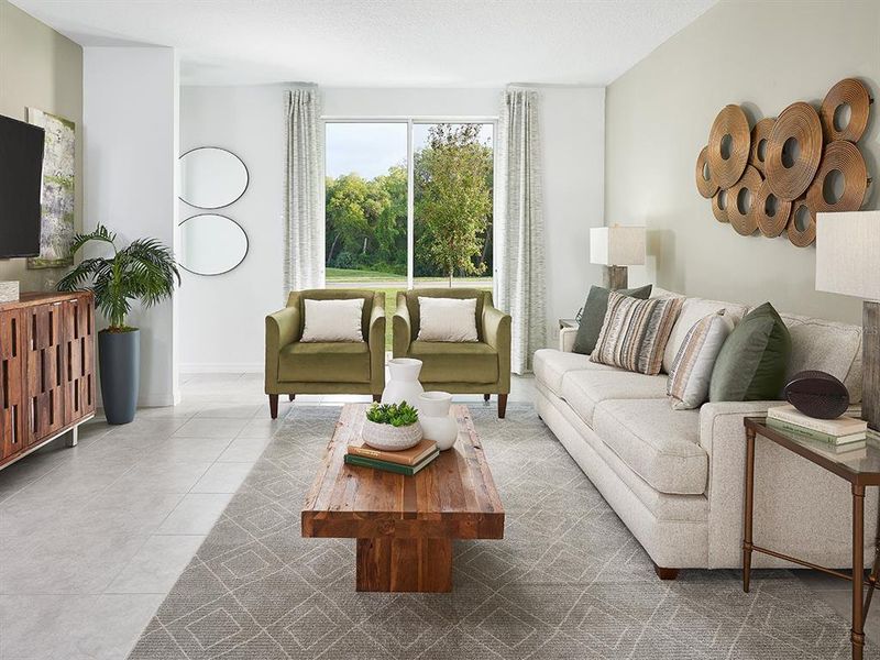Furnished interior view inside a new home in Crosswinds - Classic Series, Haines City (Image 3).