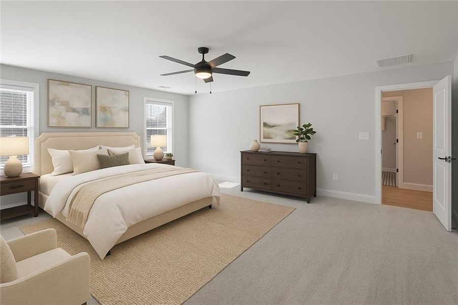 Furnished interior view inside a new home in Oak Valley Estates, Marietta (Image 31).