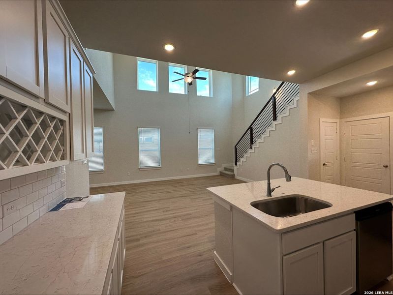 Furnished interior view inside a new home in Hunters Ranch, San Antonio (Image 3).