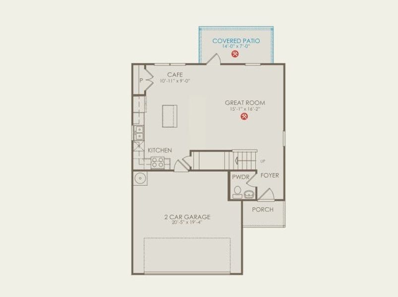 2D floor plan layout for the Pierce by Centex in Horizon Ridge, San Antonio, TX (Image 4). 2D floor plan layout for the Pierce by Centex in Horizon Ridge, San Antonio, TX (Image 4).