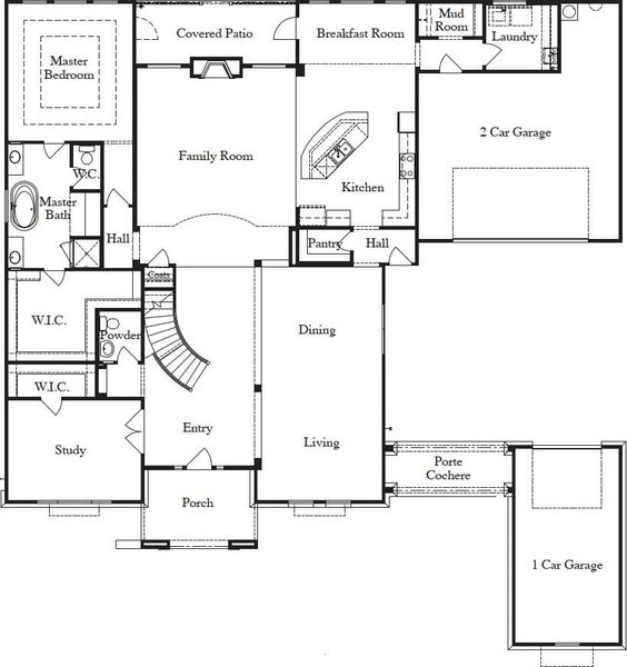 2D floor plan layout for the 4408 by Texas Homes in Legend Park, Castroville, TX (Image 3).