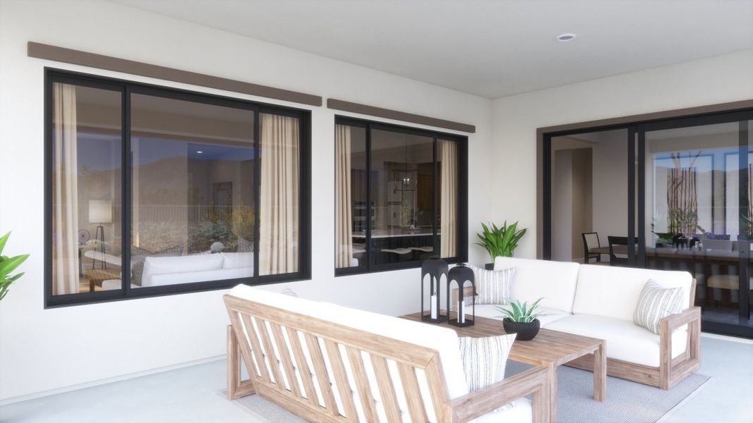 Exterior details and patio area of a home in Estates at Kings Ranch, Gold Canyon (Image 3).