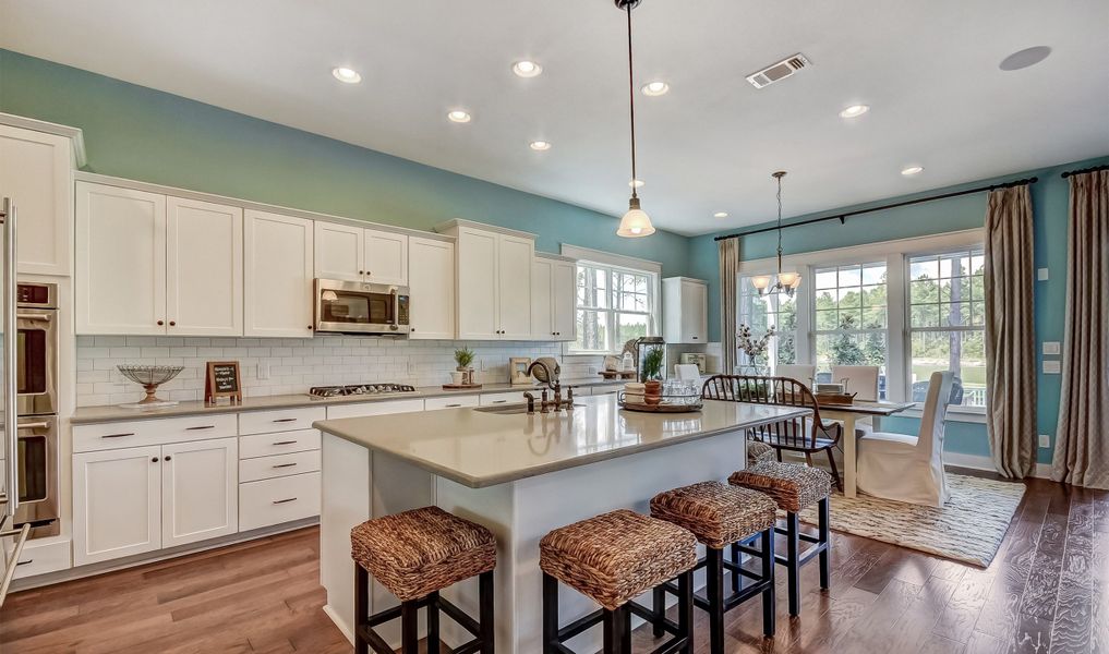 Kitchen with ample cabinet space