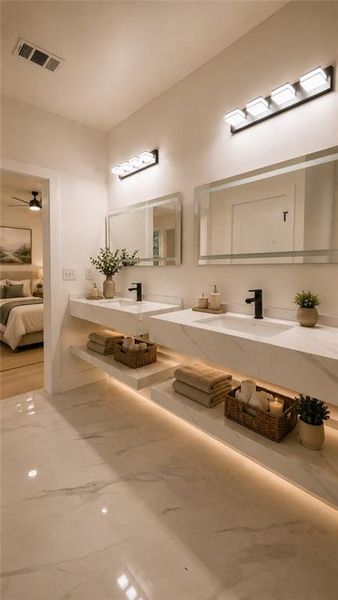 Furnished interior view inside a new home in , Atlanta (Image 13).