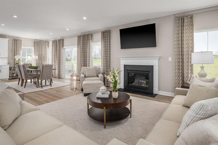 Representative furnished interior of a home built from the Saint Lawrence by Ryan Homes in Muirwood, Murfreesboro (Image 9).