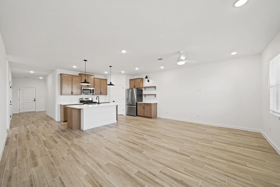 Kitchen open to the great room