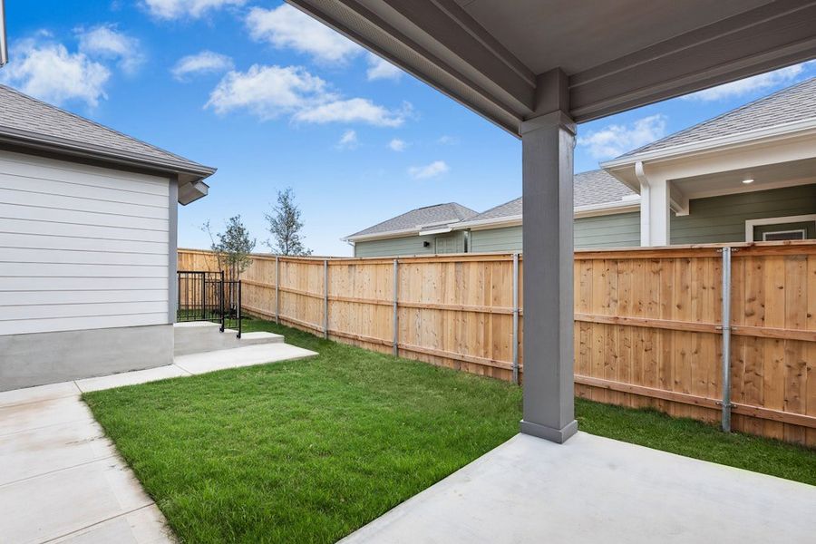 Exterior details and patio area of a home in Mayfair, New Braunfels (Image 4).