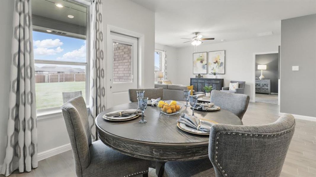 Furnished interior view inside a new home in Monarch at the Meadows, Denton (Image 16). Furnished interior view inside a new home in Monarch at the Meadows, Denton (Image 16).