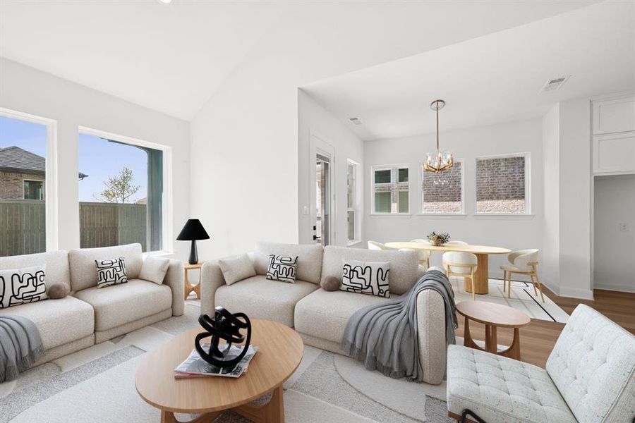 Furnished interior view inside a new home in Pecan Square - Gardens, Northlake (Image 6).