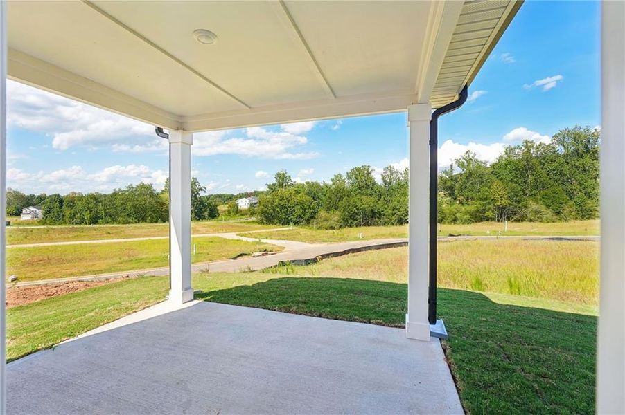 Exterior details and patio area of a home in Hemingway - Reserve Series, Cumming (Image 32).