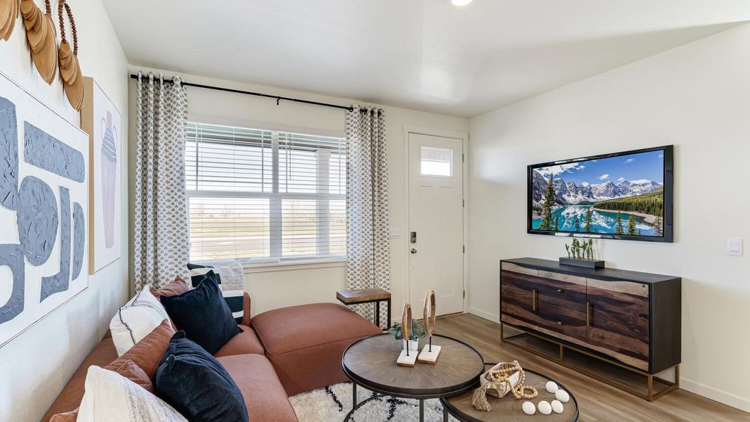 Furnished interior view inside a new home in Revere at Johnstown, Johnstown (Image 8). Furnished interior view inside a new home in Revere at Johnstown, Johnstown (Image 8).