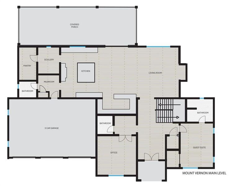 2D floor plan layout of this home in , Sandy Springs, GA (Image 4).