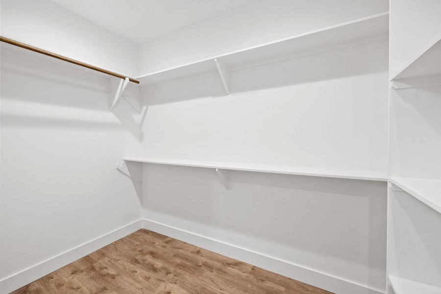 Spacious primary closet