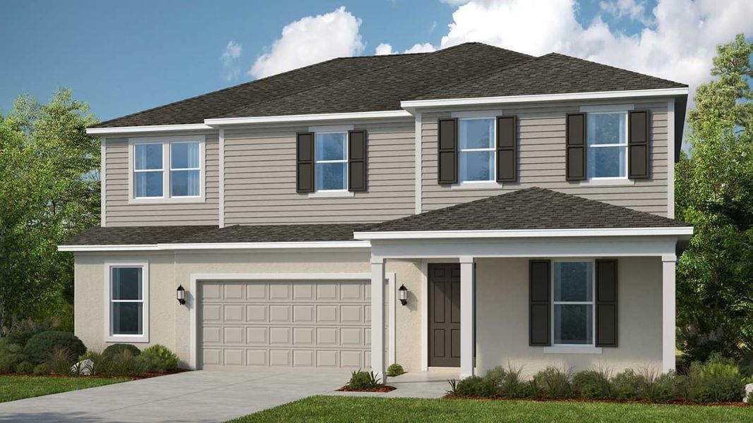 Representative exterior photo of a completed home built from the Carmel by Taylor Morrison in Sunbridge, Orlando, FL (Image 21). Representative exterior photo of a completed home built from the Carmel by Taylor Morrison in Sunbridge, Orlando, FL (Image 21).