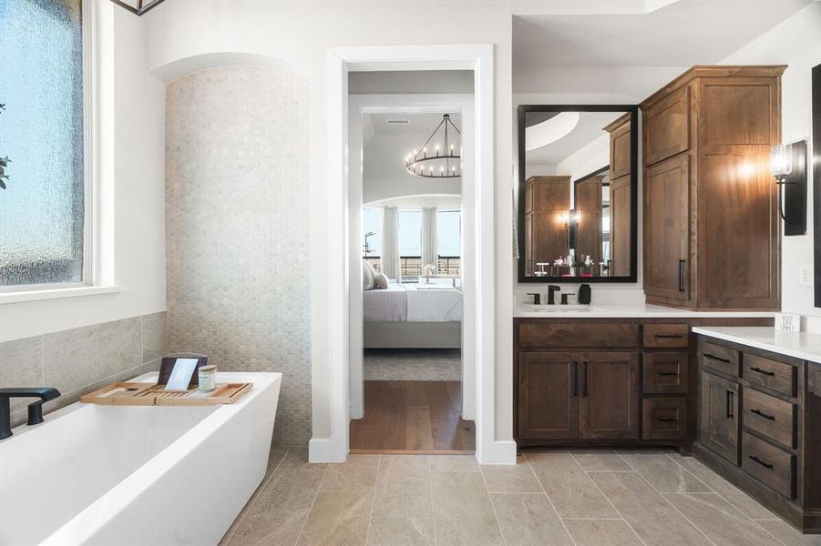 Furnished interior view inside a new home in Pecan Square, Northlake (Image 7).