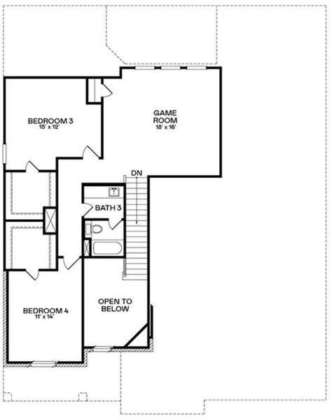 2D floor plan layout of this home in Anniston, Katy, TX (Image 3).