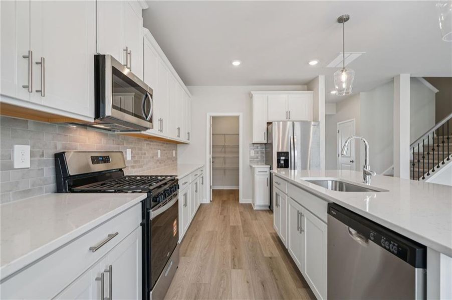 Furnished interior view inside a new home in Parkside at Grayson, Grayson (Image 12).