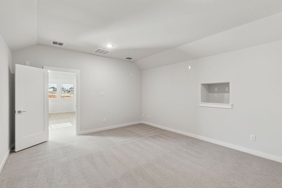 Media Room in the Masters home plan by Trophy Signature Homes – REPRESENTATIVE PHOTO