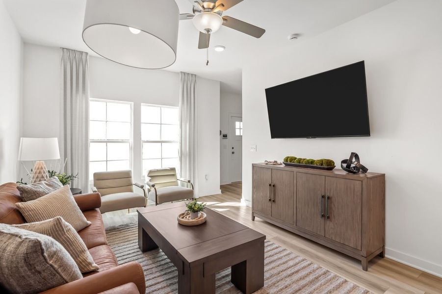 Furnished interior view inside a new home in The Towns at Red River, Gallatin (Image 11).
