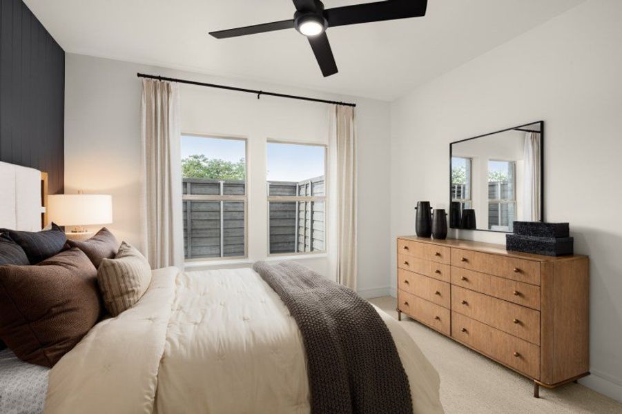 Furnished interior view inside a new home in Linkside Las Colinas, Irving (Image 15).