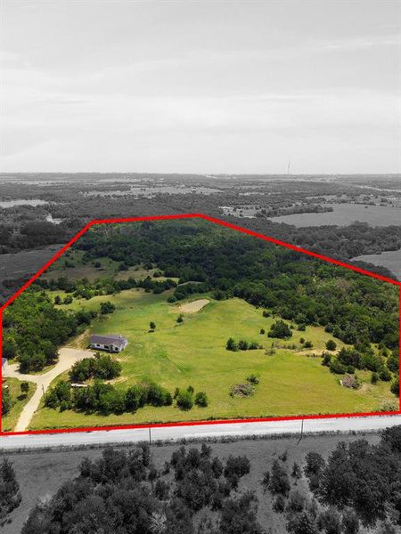 Arial View - Property Lines are approximate
