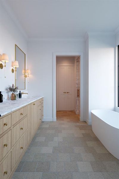 Furnished interior view inside a new home in , Dallas (Image 13).