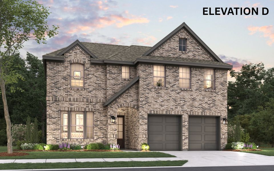 Representative exterior photo of a completed home built from the Columbus by Cambridge Homes in Ribbonwood, Aubrey, TX (Image 17). Representative exterior photo of a completed home built from the Columbus by Cambridge Homes in Ribbonwood, Aubrey, TX (Image 17).