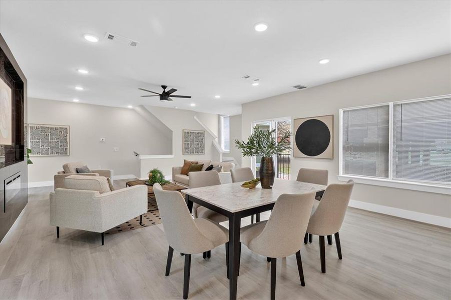 Furnished interior view inside a new home in , Dallas (Image 11).