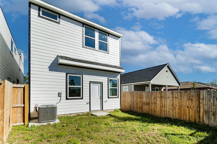 Exterior details and patio area of a home in , Houston (Image 2). Exterior details and patio area of a home in , Houston (Image 2).