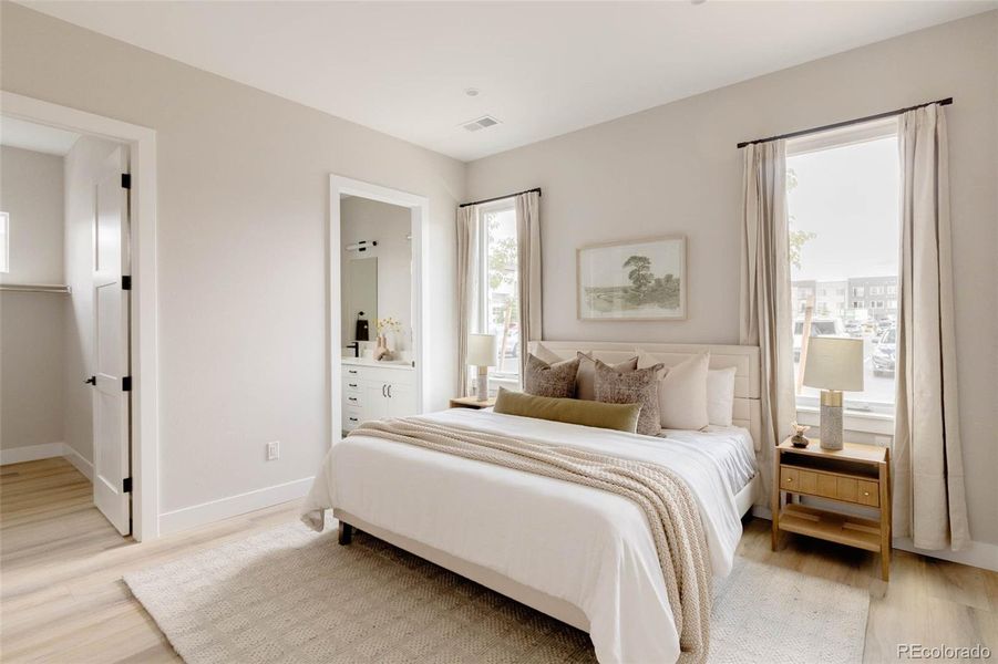 Furnished interior view inside a new home in A Line Townhomes, Denver (Image 17).