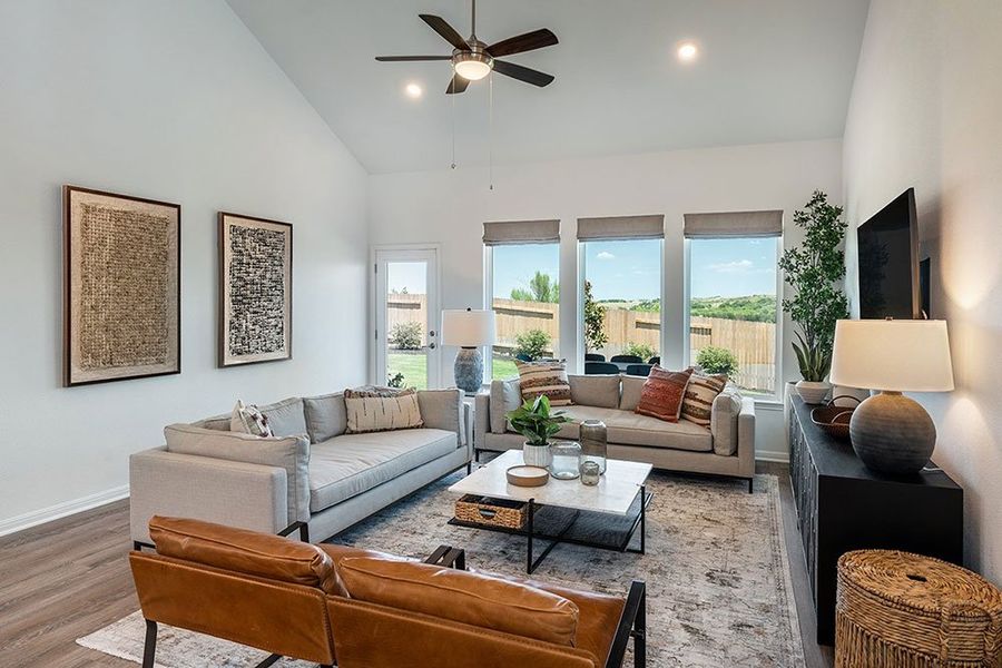 Representative furnished interior of a home built from the Jasmine by Taylor Morrison in Turner's Crossing 45s, Buda (Image 14).