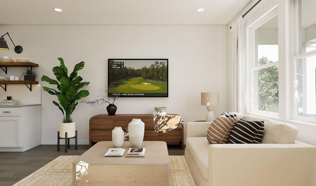 Cozy great room (*Artist rendering used for illustration purposes only.)