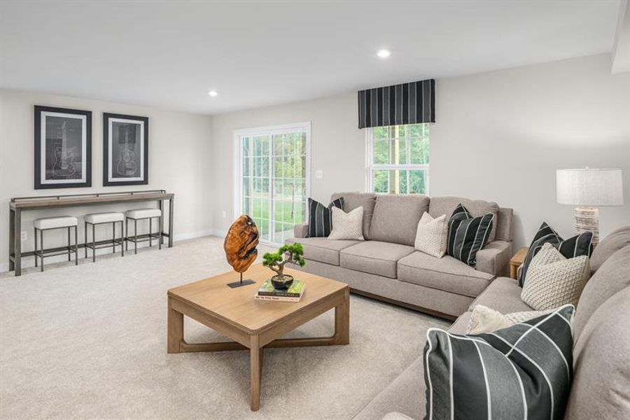 Representative furnished interior of a home built from the Schubert by Ryan Homes in Park Ridge at Sugar Hill, Sugar Hill (Image 32).