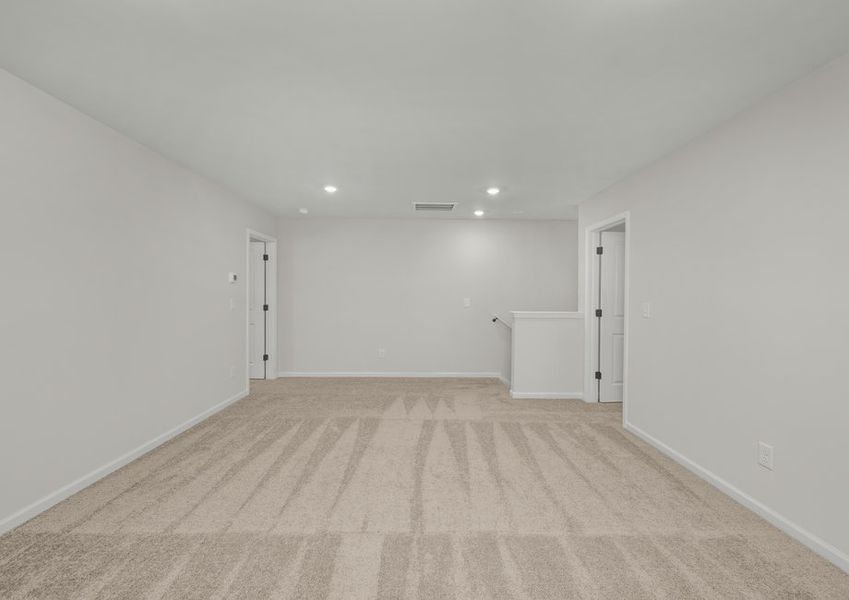 The game room is the perfect place to host movie nights The game room is the perfect place to host movie nights
