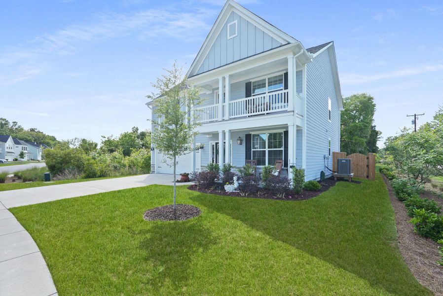 Front exterior of a new home in Cordgrass Landing, Johns Island, SC, highlighting curb appeal (Image 18).
